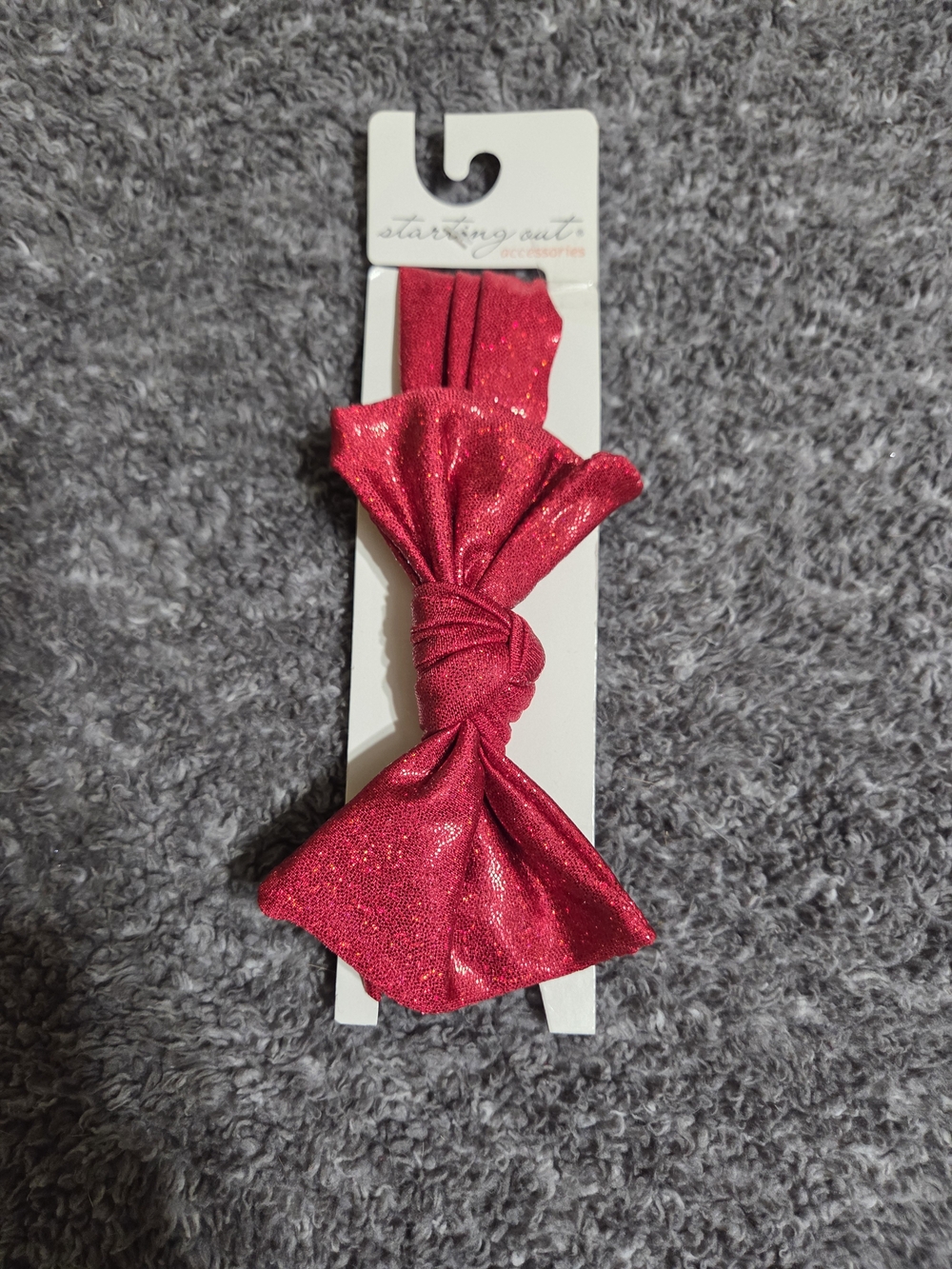 Starting Out Girls Glitter Hot Pink Knotted Headwrap